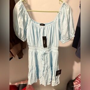 Lulu's Light Blue Short Sleeve Dress